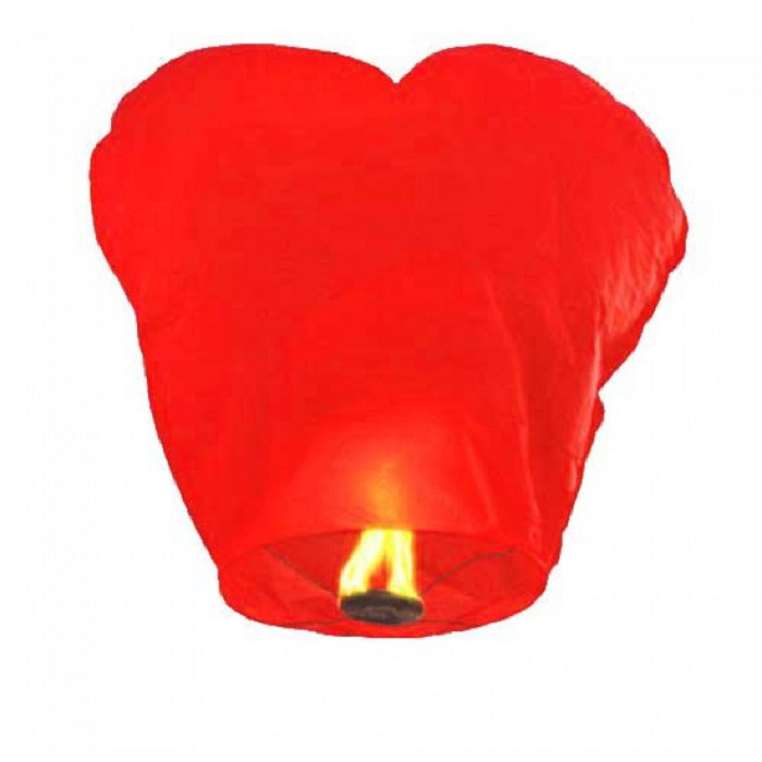 Небесный фонарик(сердце) красный
